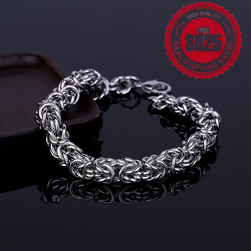 Silver Italian Style Braided Unisex Bracelet