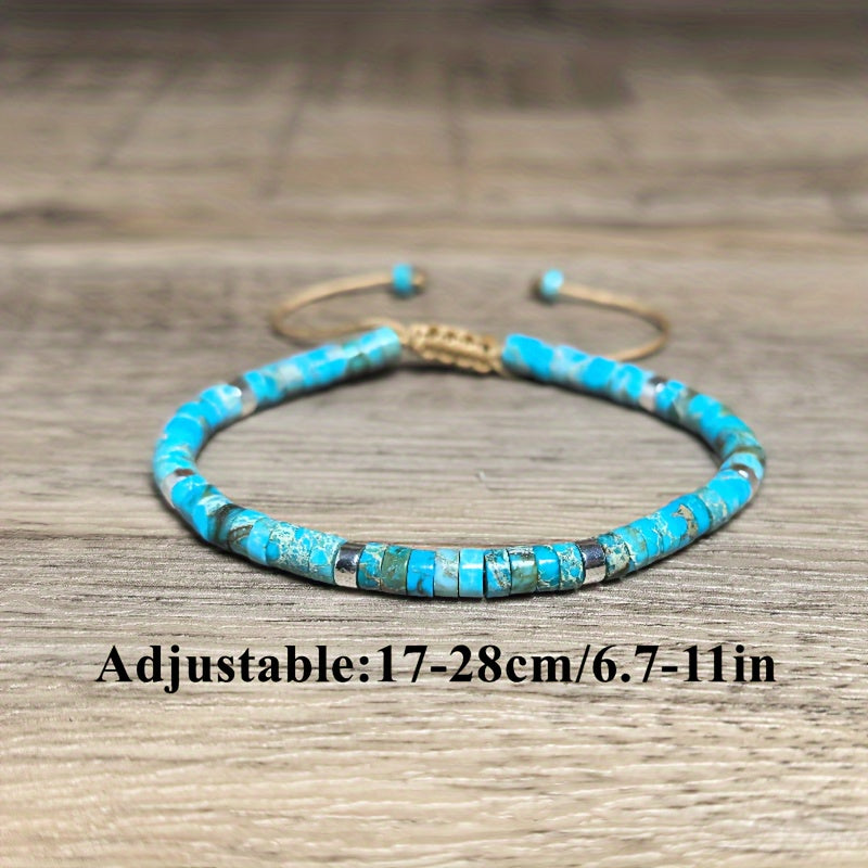 1PC Natural Stone Turquoise Stone  Lady Bracelet